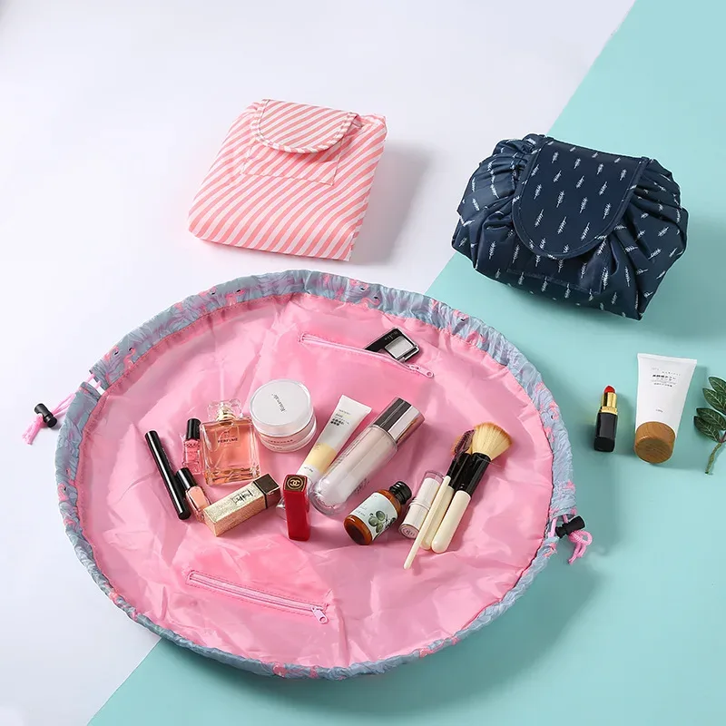 sacs de rangement de voyage pour maquillage, trousse de toilette portable étanche, organiseur de beauté, pochette de maquillage pour femme, sac cosmétique à cordon