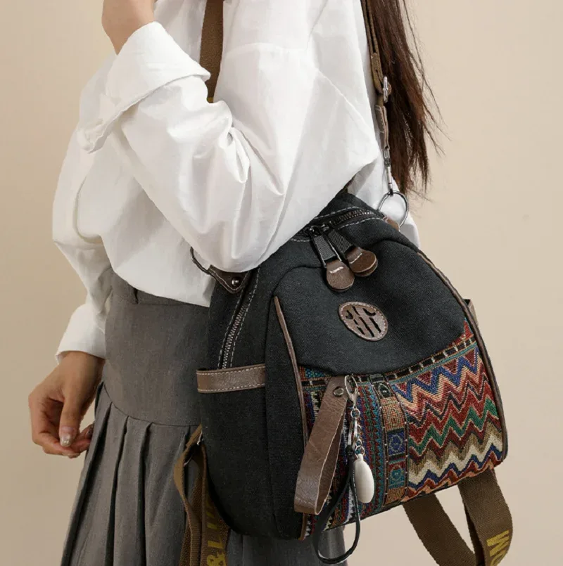 sacs à dos de voyage en denim brodé de haute qualité pour femmes coréennes, sacs à bandoulière de grande capacité, fourre-tout, cartable, nouvelle collection