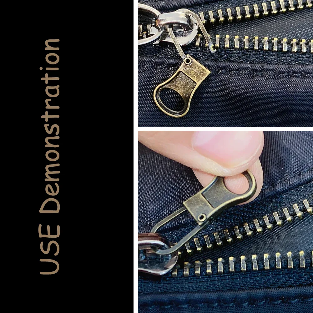 extracteur de fermeture éclair détachable de remplacement, serrure pour veste, robe, sac à bagages, kit de réparation de tête de fermeture éclair en métal, bricolage