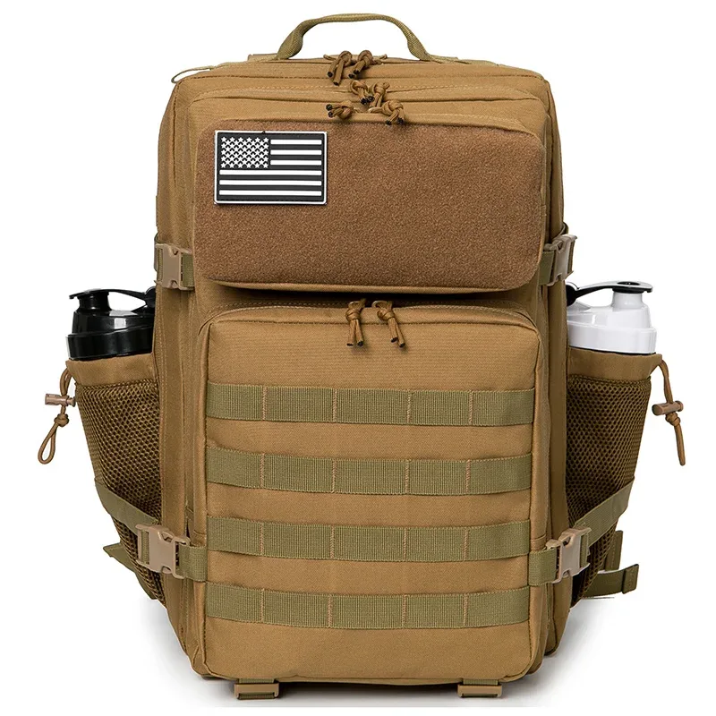 sac à dos tactique 45l, sac de survie, sac de chasse, sac à dos molle, sac de sport pour hommes, sac à dos de randonnée edc pour extérieur avec porte-bouteille
