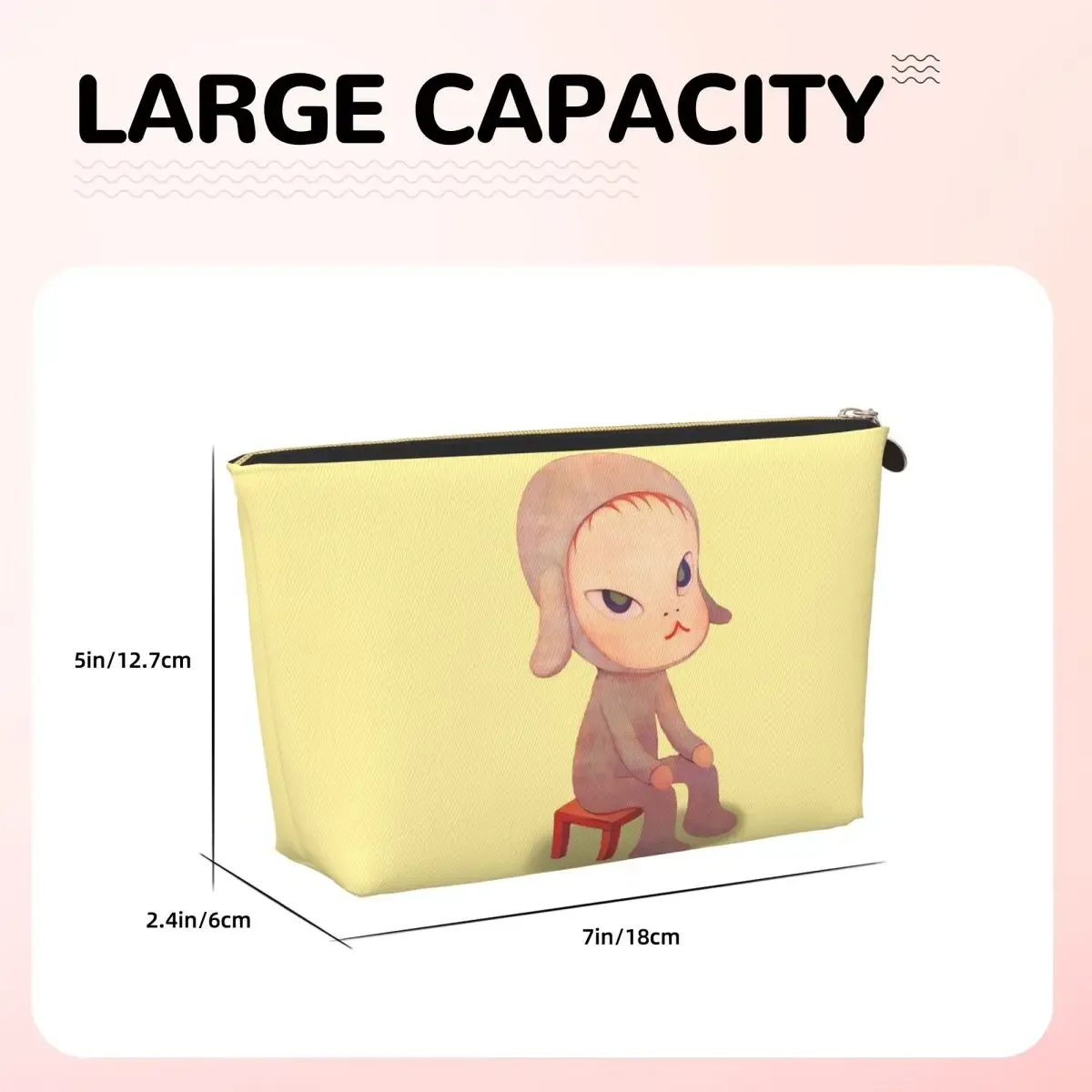yoshitomo nara (9) sac à cosmétiques pour femme, pochette de rangement de maquillage de voyage, trousse de rangement de toilette, étui dopp