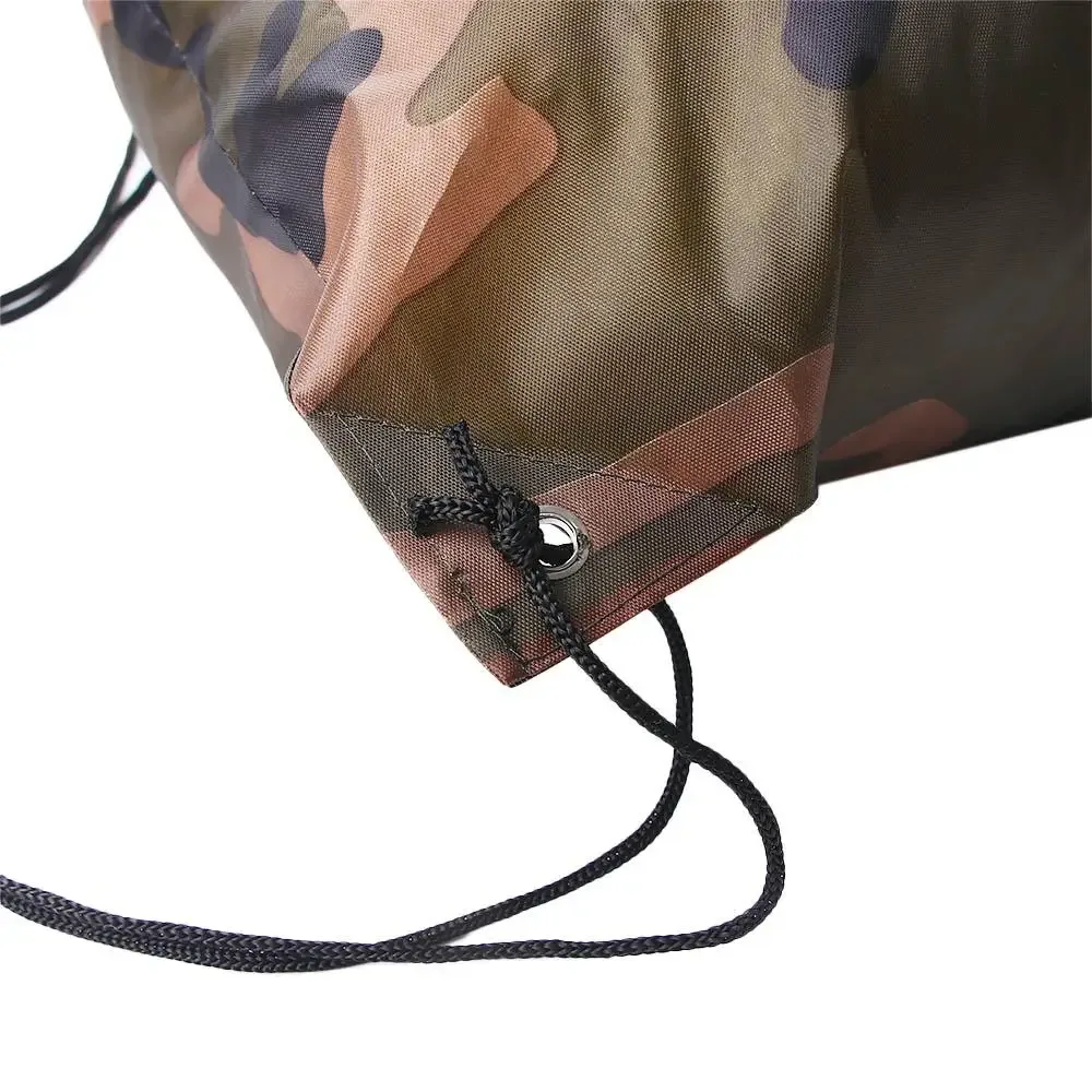 sac à dos de sport unisexe en plein air, rangement de vêtements, sac de voyage de camouflage à cordon de serrage, sac oxford, sac de sport portable