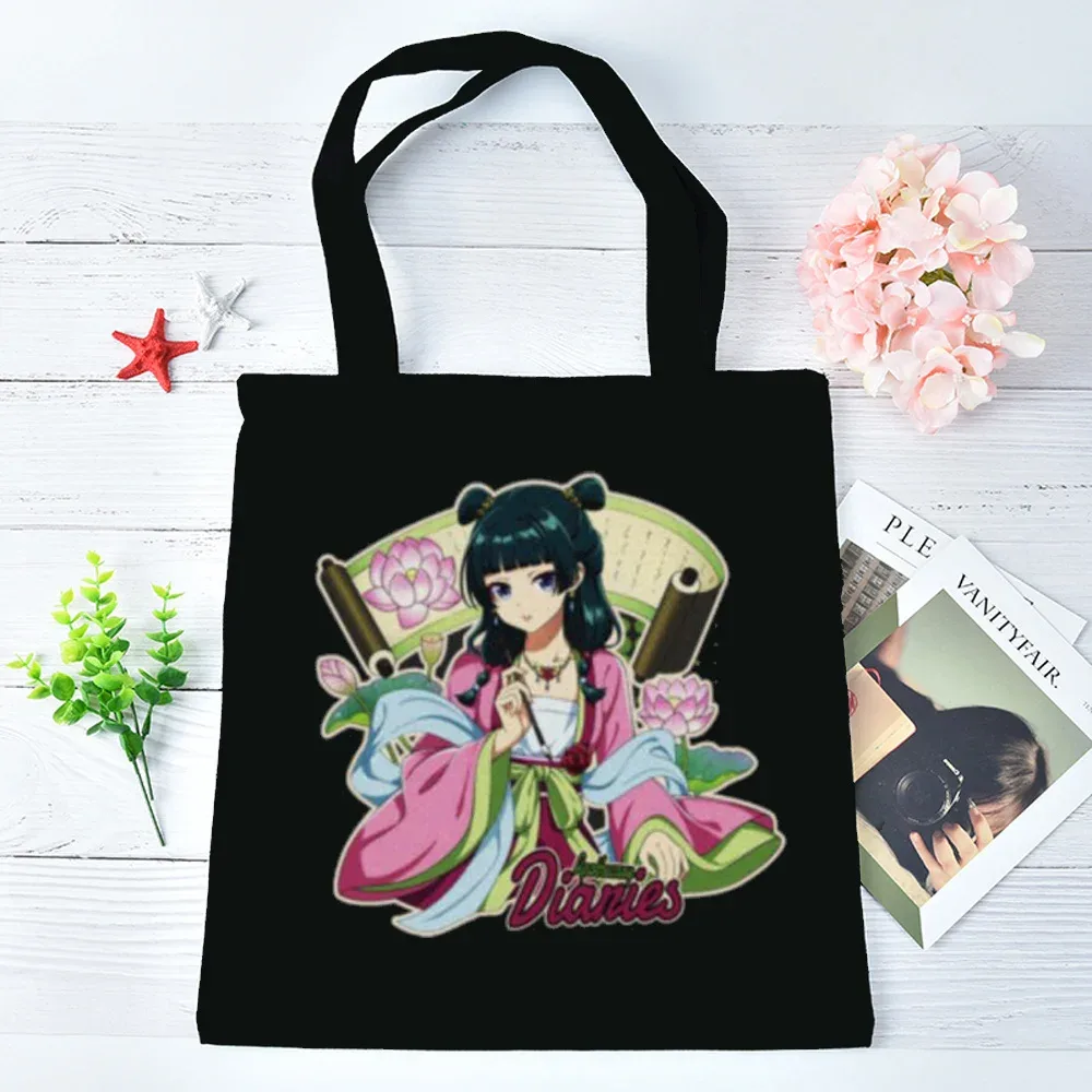 sac cabas apothecary diaries, sac à bandoulière en toile, sac de courses pour femme