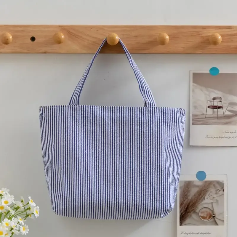 1 pcs sac fourre-tout à motif rayé tendance, sac à bandoulière matelassé polyvalent, sac de shopping de grande capacité