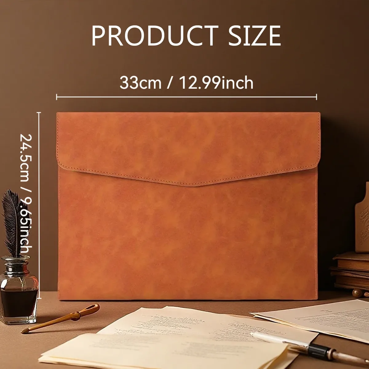 porte-documents a4 en cuir pu personnalisé, 5 couleurs au choix, organiseur de dossiers élégant pour le bureau et les voyages d'affaires