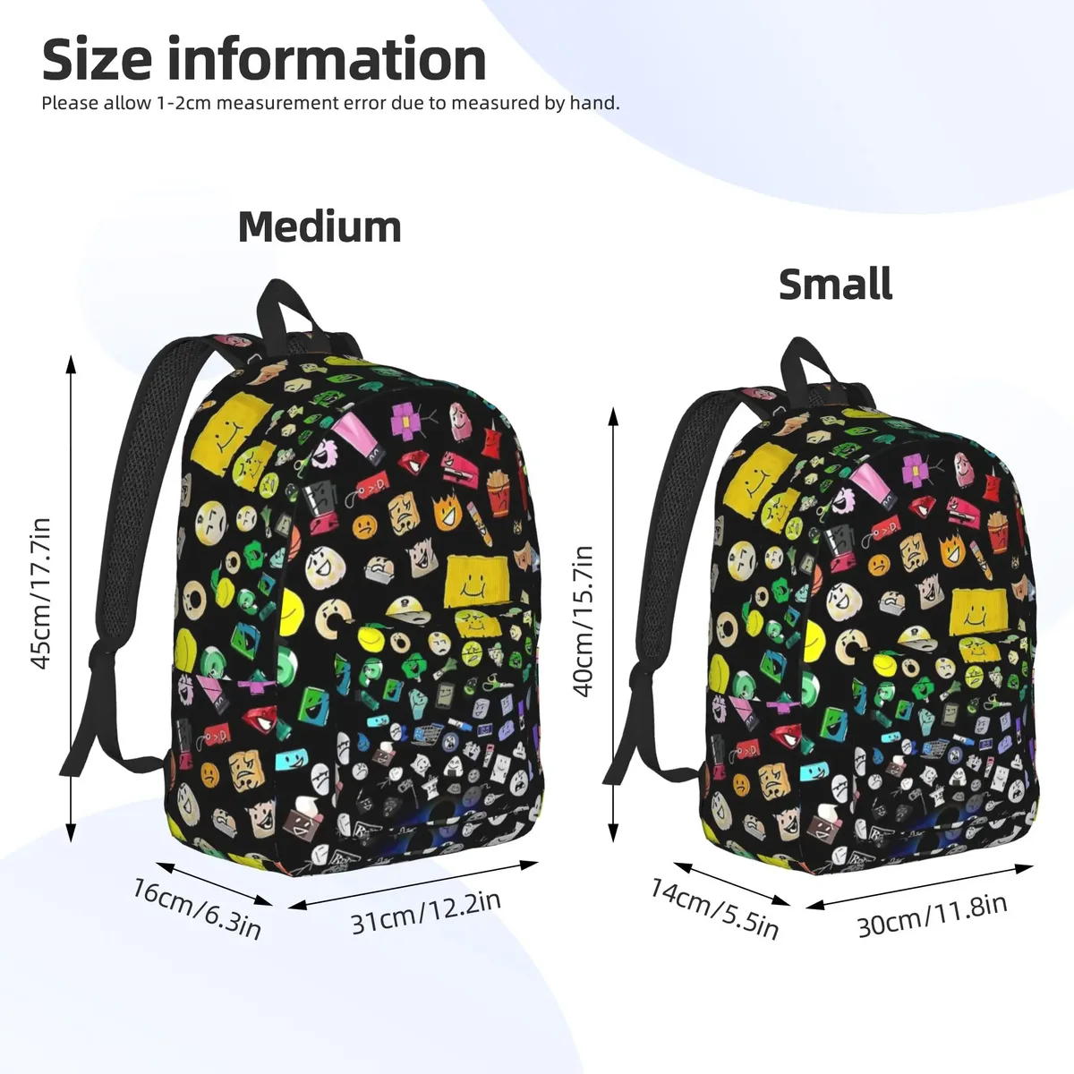 sac à dos bfdi battle for dream island game bfb tpot full cast, sac à dos décontracté pour lycée, sac à dos d'affaires, sac à dos pour ordinateur portable, sacs en toile, sacs de sport