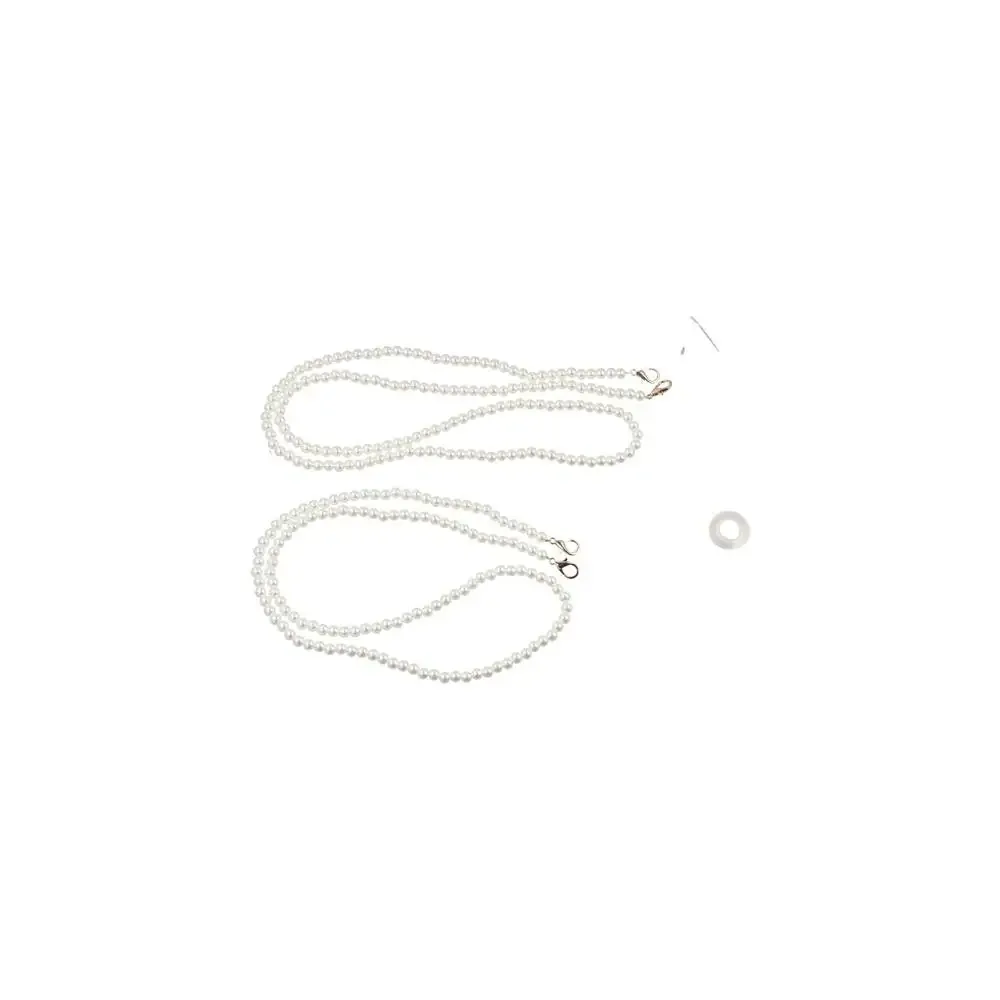 pièces de rechange portables pour sacs diy : longue bandoulière de sac en perles pour femme, chaîne de sac en perles, chaîne perlée pour sac fourre-tout, poignée de sac à main