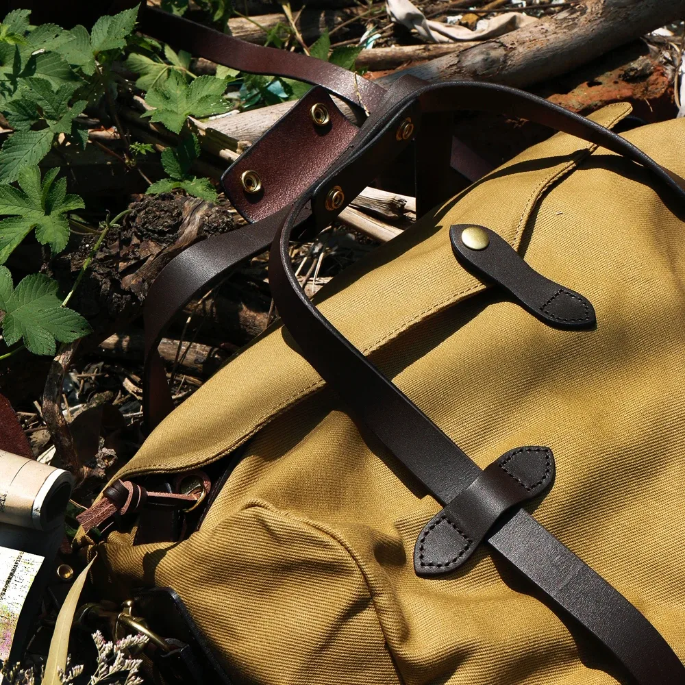 brando-sac à main en toile étanche pour homme, sac de voyage, sac à main classique à fermeture éclair, haute qualité, poids lourd, avertissement à l'huile, ykk