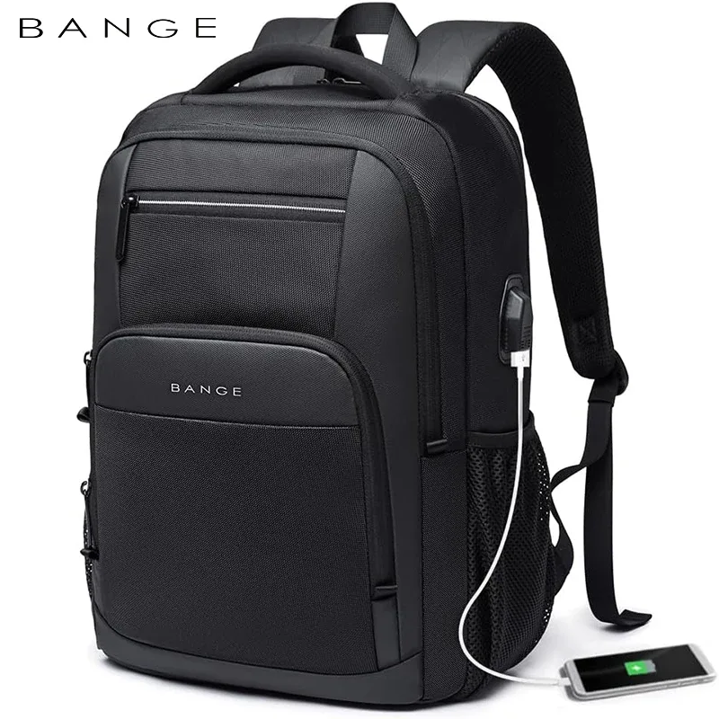 bange sac à dos de voyage étanche avec port de chargement usb adapté aux sacs à dos d'ordinateur portable de 15,6 pouces pour hommes et femmes, sacs d'école pour adolescents