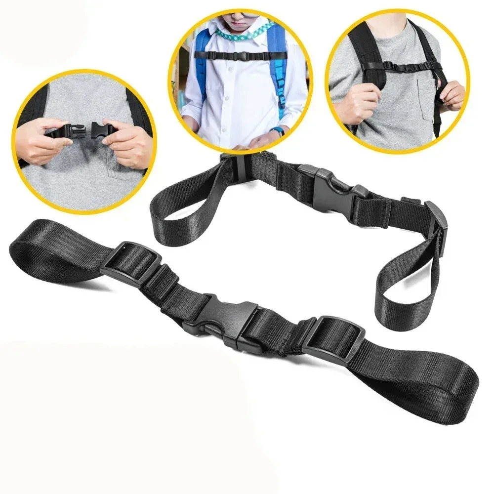 sangle de harnais de poitrine pour sac à dos tactique en nylon, sangle réglable à double dégagement, sangle de camping en plein air, sangle de sac d'ternum