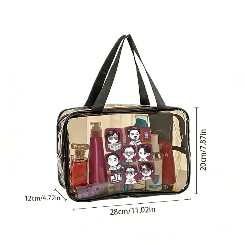 sac fourre-tout transparent en pvc arirang world tour 2026, sac de rangement de voyage transparent pour articles de toilette, trousse de maquillage légère, cadeau pour fans kpop
