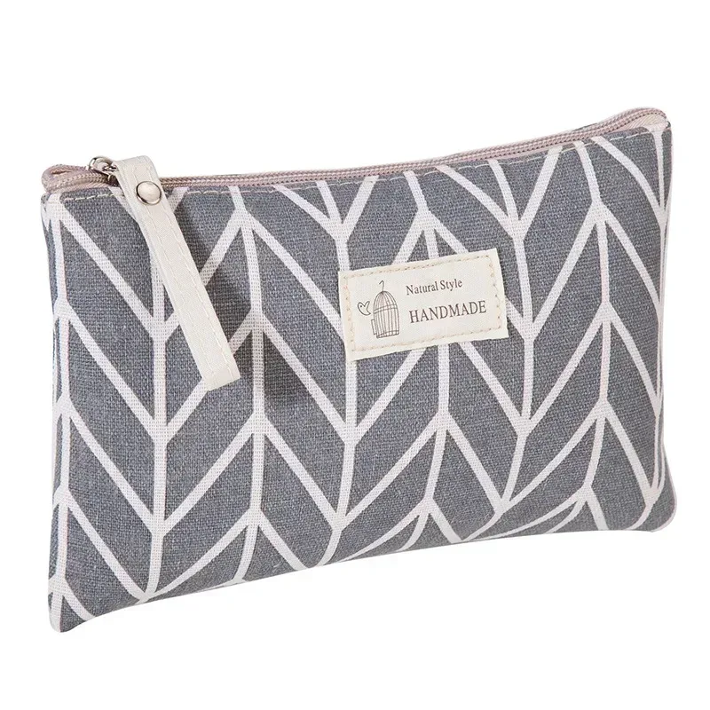 sac à cosmétiques en toile imprimée à la mode, pour le rangement du maquillage, petits sacs de maquillage de voyage, organisateur, sac de rouge à lèvres pour femmes