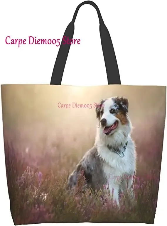 sac fourre-tout grande capacité pour dames, sac pour femmes, sacs pour contribuables australiens, troupeaux de chiens, shopping d'épicerie