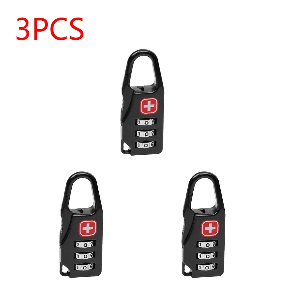 sac à dos d'extérieur, sac à main avec fermeture éclair, antivol, mini serrure à numéro de code combiné portable pour accessoires de sac à dos de voyage