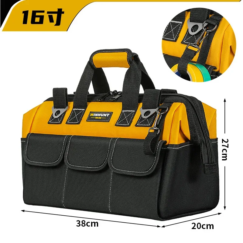 sac à outils robuste, boîte à outils portable à 14 poches, organisateur de rangement, organisation de boîte à outils avec bandoulière réglable