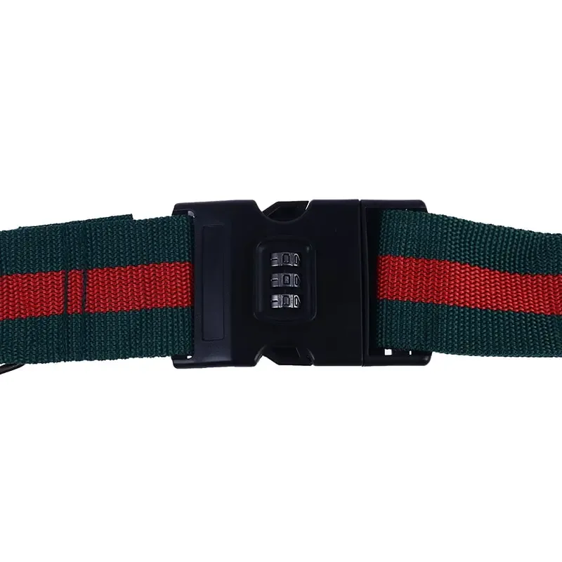sangle de bagage en nylon à verrouillage par mot de passe à 3 chiffres, ceinture croisée, emballage réglable, sangle de valise de voyage, environnement de bagages