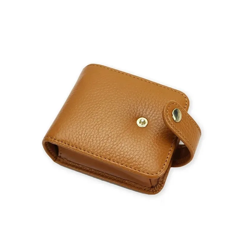 nouvelle mode femmes en cuir de vache rouge à lèvres mallette de rangement voyage rouge à lèvres organisateur étui avec miroir 3 pièces lèvre support en cuir rugueux