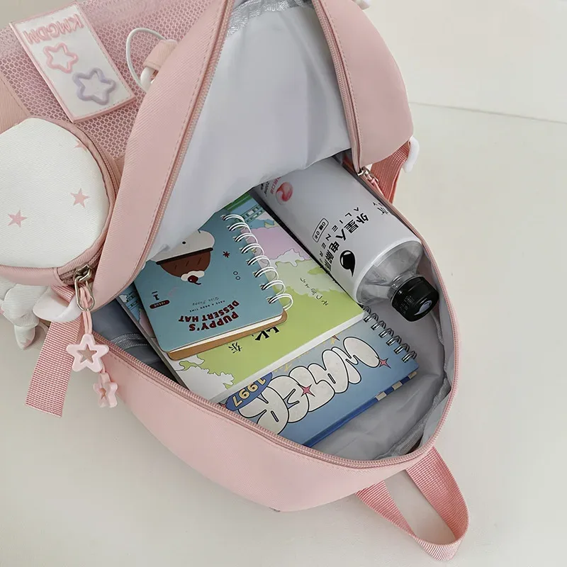 sacs à dos coréens mignons et élégants pour filles, sacs à dos décontractés harajuku pour femmes, style ulzzang ita, sacs à dos de dessin animé tendance