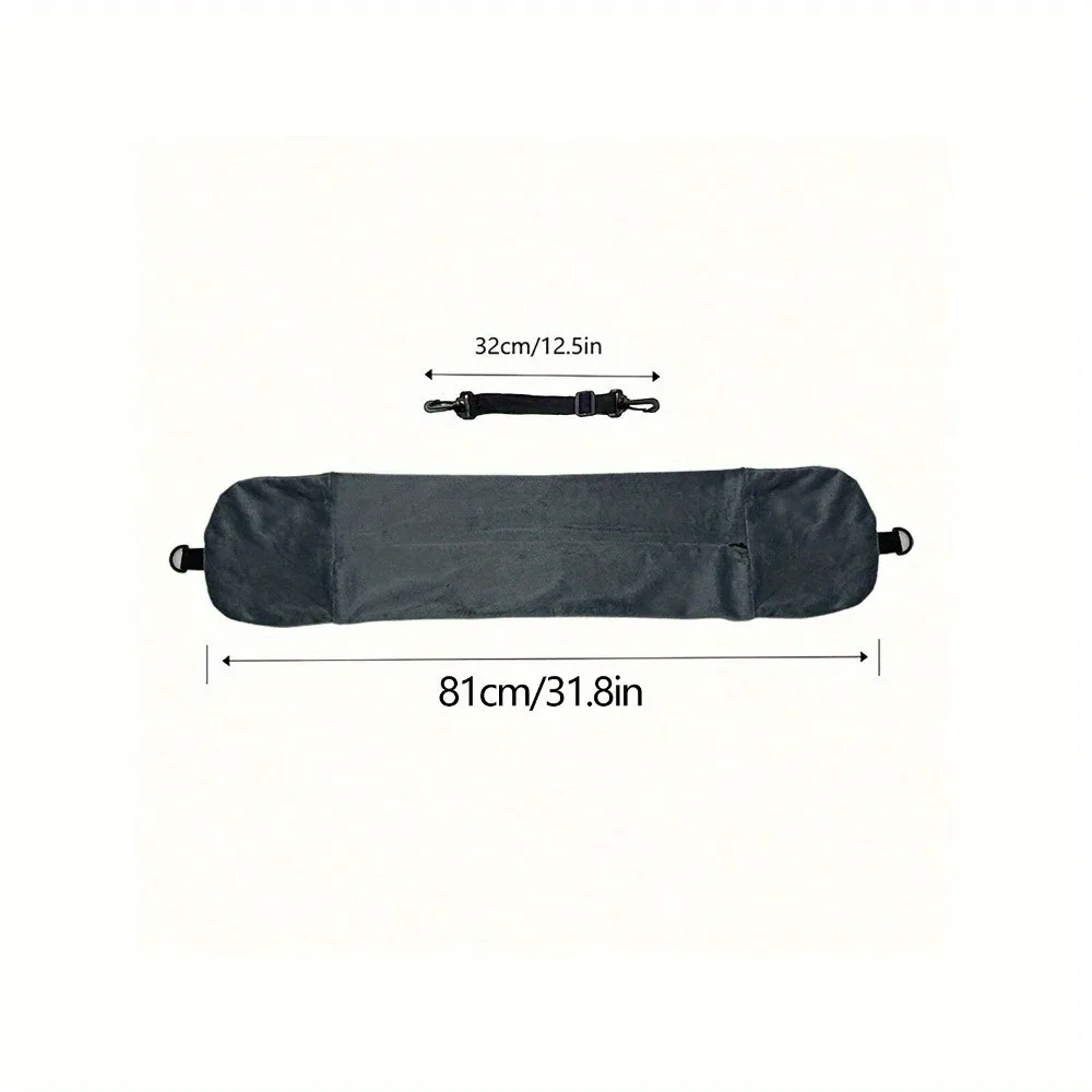 oreiller de voyage avec poudres de stockage, soutien du cou en polyester réglable, confortable et léger