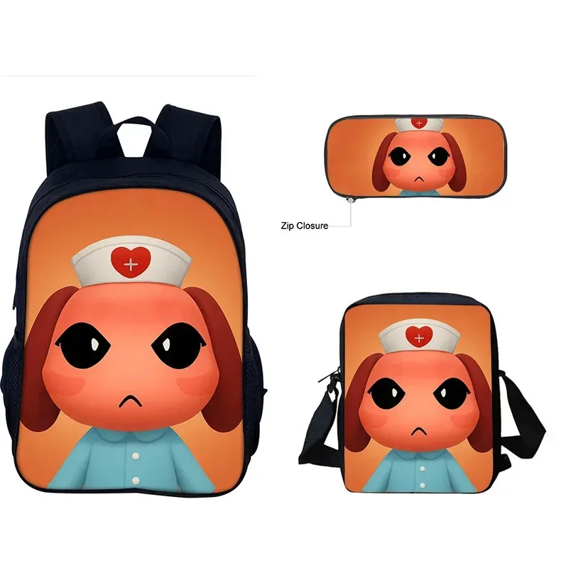 ensemble de 3 sacs d'école à thème animalier pour enfants, sac à dos, sac bandoulière et trousse à crayons, pour garçons et filles de primaire et collège, idéal comme cadeau