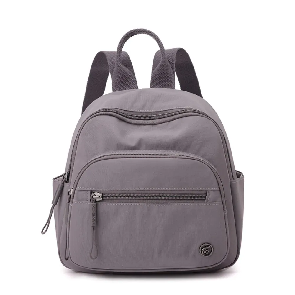 sac à dos portable pour femme en nylon, léger, imperméable, multipoches, décontracté, avec poignée, tendance