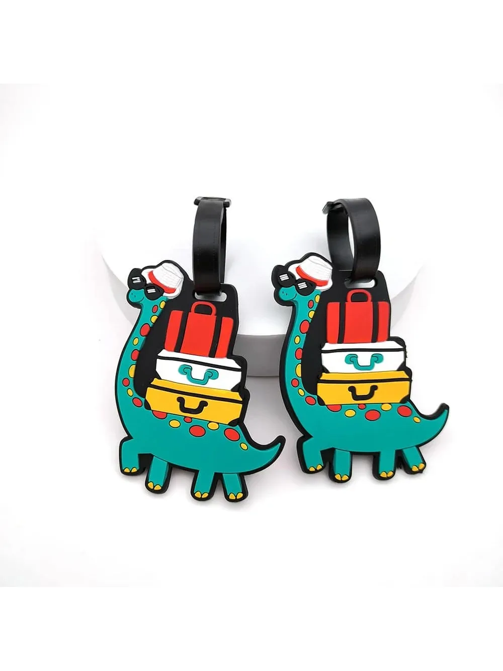 étiquette de bagage en forme d'animal mignon, 1 pièce, accessoires de voyage, porte-valise en gel de silice, étiquette d'embarquement pour bagages, accessoires de voyage