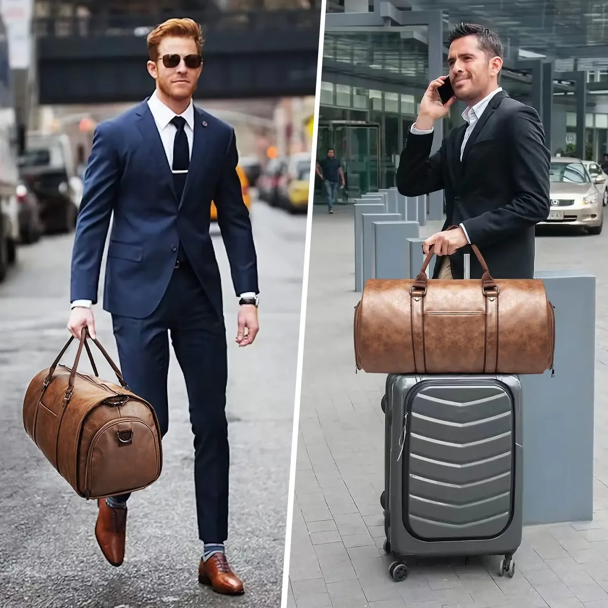 sac de voyage étanche de grande capacité, sac de transport pour vêtements, sac polochon en cuir pour vêtements, sac de voyage pour costume pour hommes