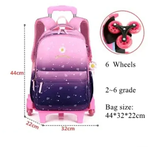 filles école chariot sac roulant sac à dos sac pour filles école sacs à roulettes roues bagages roulants sac à dos étanche filles