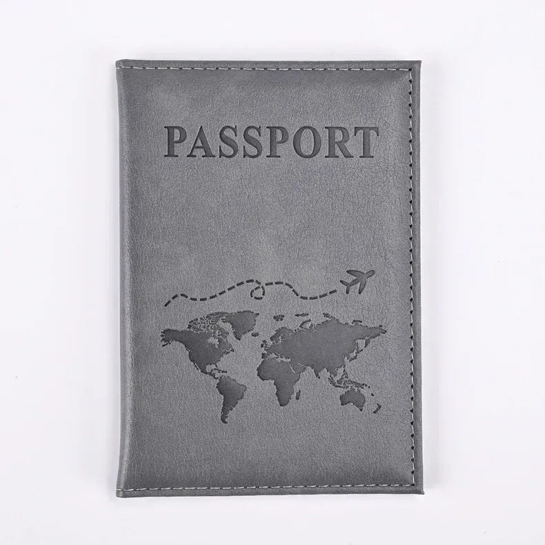 portefeuille de voyage en cuir pu pour passeport, organiseur de cartes, accessoires de voyage tendance pour femmes/hommes