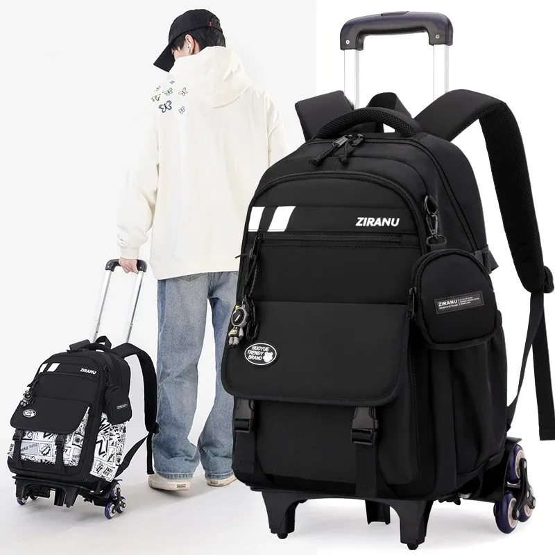 sac à dos à roulettes pour enfants, ensemble de sacs à dos à roulettes pour garçons, sac d'école avec roulettes, sac à bagages roulant, sac de livre pour étudiants