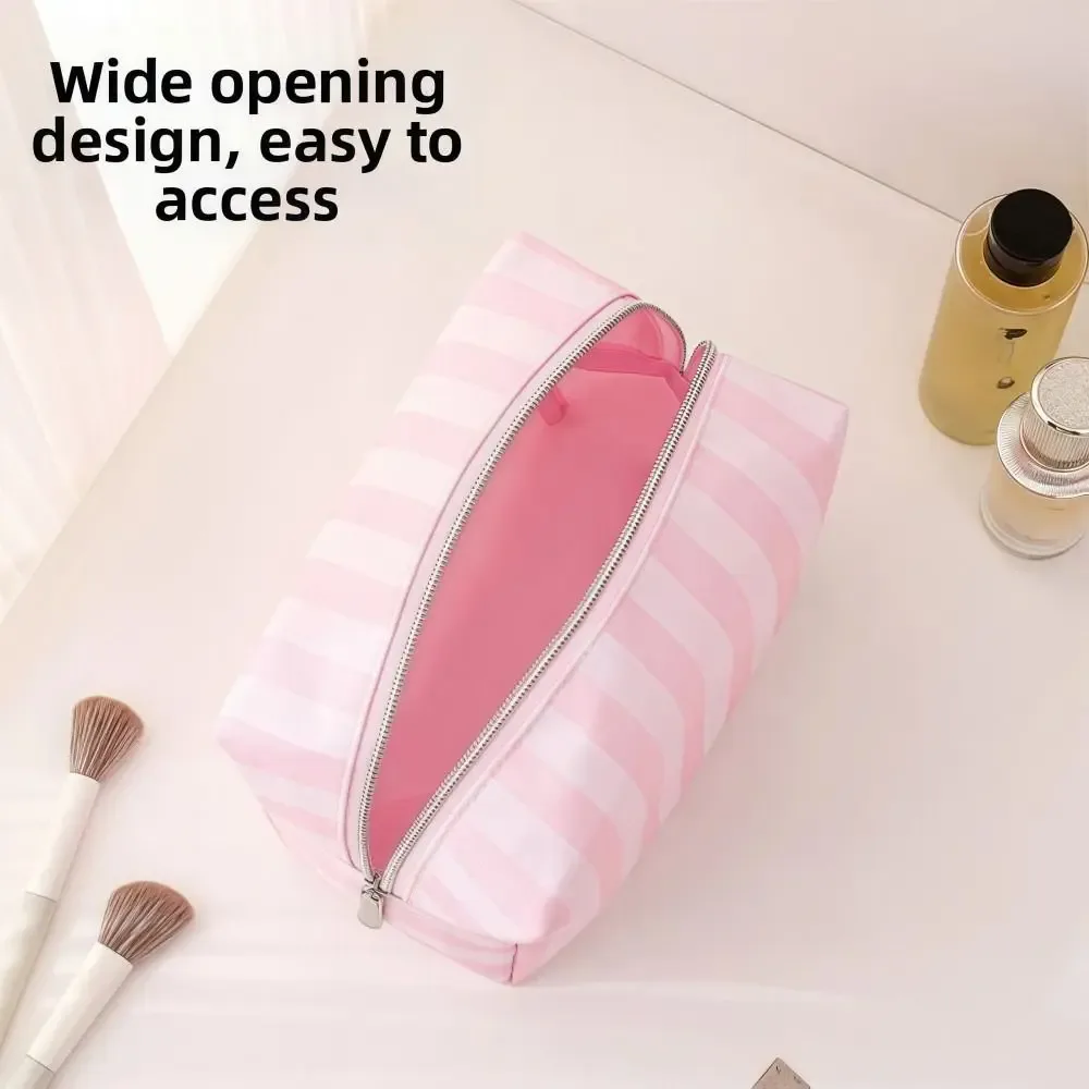 sac de maquillage à main de grande capacité, sac de rangement de cosmétiques en tissu oxford portable, design de voyage, sacs de lavage de style minimaliste