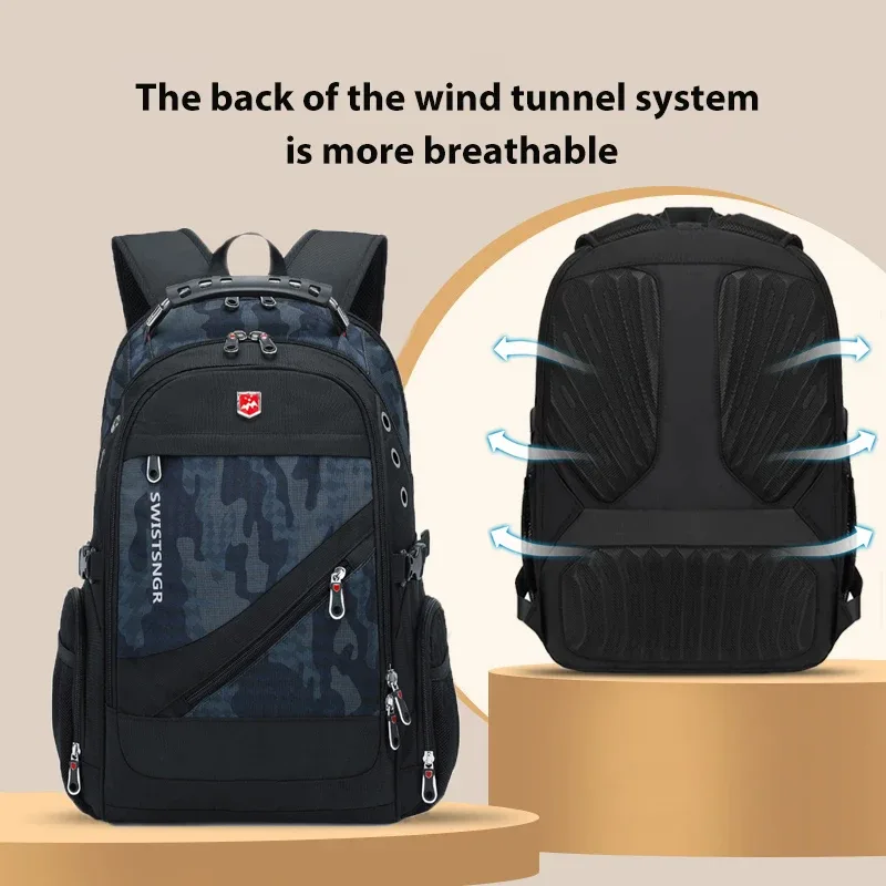 sacs à dos de voyage imperméables pour hommes, sac d'école antivol, sac à dos pour ordinateur portable de 20 pouces, mochila haute capacité