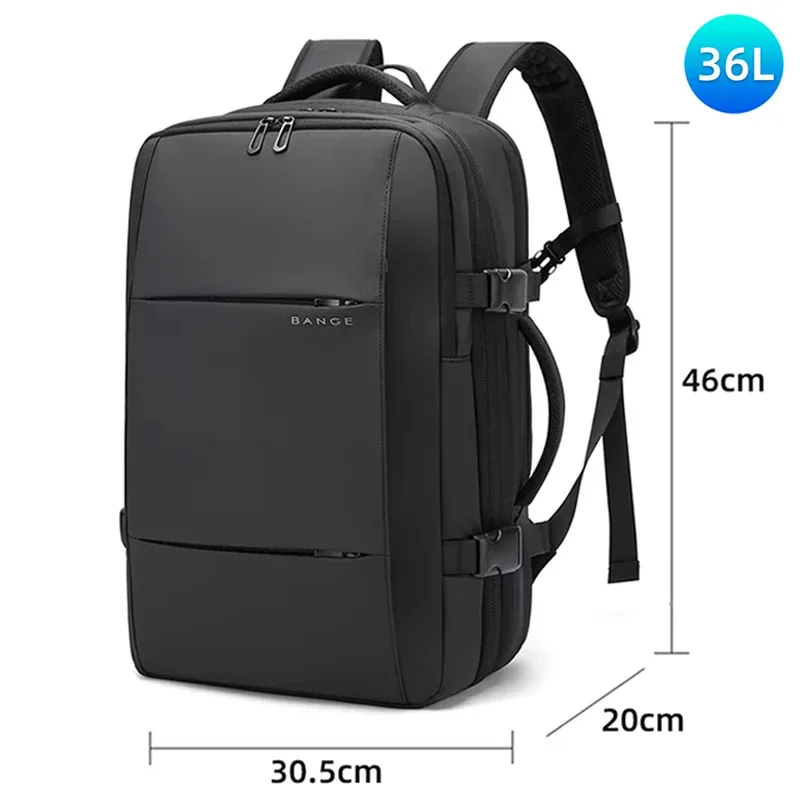 bange – sac à dos de voyage extensible pour hommes, avec compression sous vide, pour ordinateur portable de 17 pouces, grand sac à dos d'école d'affaires pour la randonnée