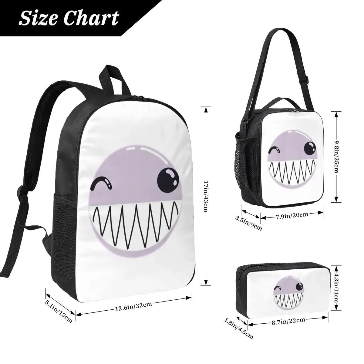 sac à dos bubble (the amazing digital circus) pour étudiants, sac d'école, sac à bandoulière pour ordinateur p