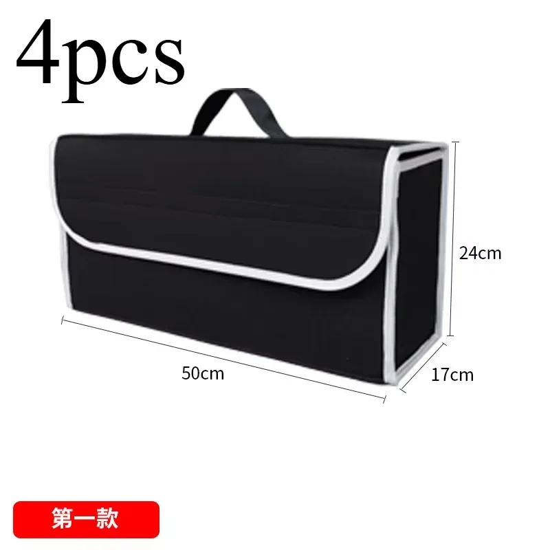 sac de rangement en feutre pour coffre de voiture, en tissu non tissé, pliable, organisateur portable avec poignée, résistant à l'usure, boîte de rangement universelle pour voiture