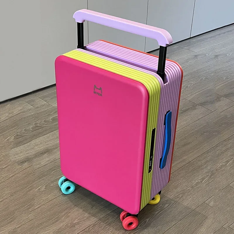 klqdzms valise 20/24 pièces, grande capacité, valise à roulettes, valise de cabine pour femmes, valise à code 