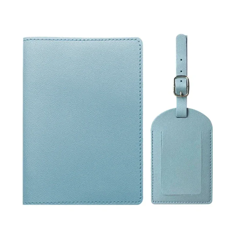 couverture de passeport personnalisée gratuite, ensemble d'étiquette de bagage, porte-billet en cuir pu soomth, ensemble d'accessoires de voyage personnalisés, mode