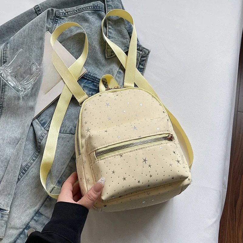 sac à bandoulière décontracté grande capacité, mini sac à dos étanche simple pour étudiant, petit sac à dos de voyage style coréen pour femme