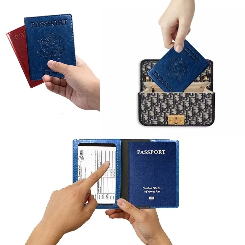 couverture de porte-passeport, portefeuille essentiel de voyage, blocage rfid, étui pour cartes en cuir, indispensable pour voyage international, accessoire de voyage