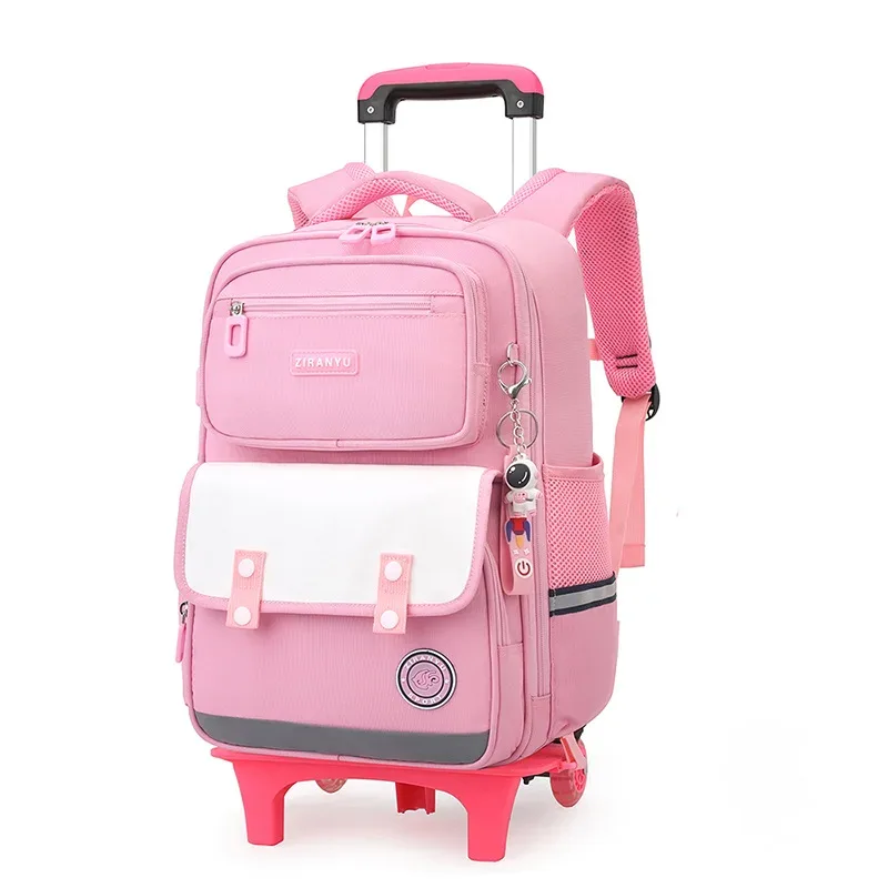 nouveau sac à dos roulant pour garçons sac d'école primaire avec roues mochilas para mujer sac de chariot de voyage 2 et 6 roues sac a dos