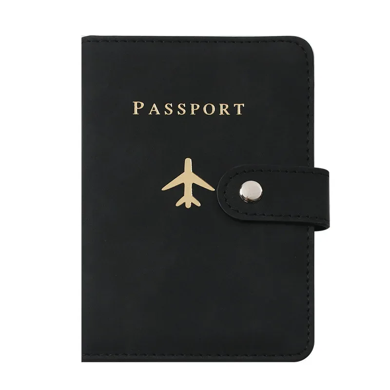 porte-passeport en cuir couvre étui étanche voyage carte de crédit portefeuille mignon passeport livre pour femmes/hommes boucle passeport couverture
