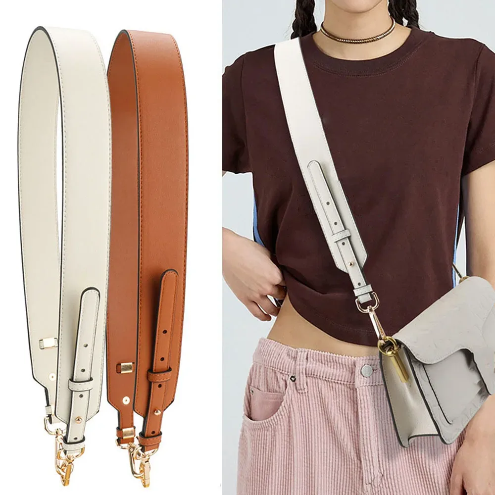 Sangle de sac en cuir amovible, poignées de bricolage, sac à bandoulière réglable, large poignée de sac à main environnemental, remplacement de sangle initiée, accessoires
