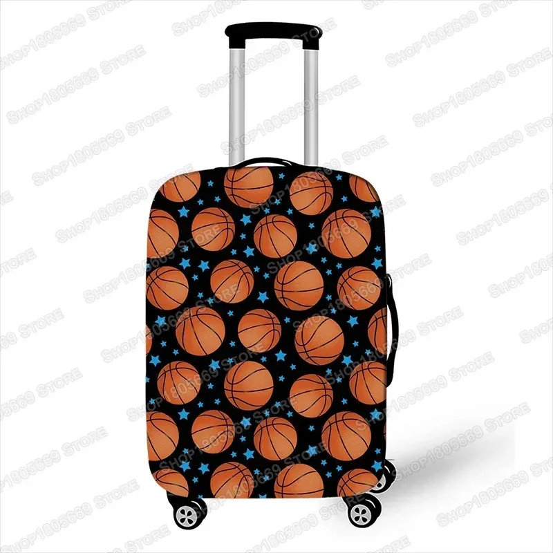 housses de valise de basket-ball imprimées en 3d, accessoires de voyage, boîtier de chariot, housse anti-poussière élastique, fournitures de bagages de 18 à 32 pouces