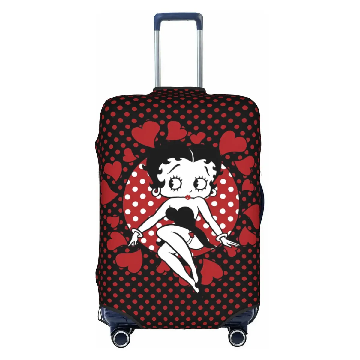 housse de valise élastique personnalisée b-bettys cartoon boop, housse de bagage de voyage classique d'anime pour valises de 18 à 32 pouces