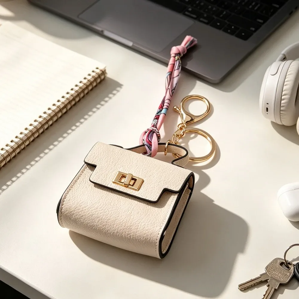 mini sac à dos porte-clés en cuir pu, petit porte-monnaie, petit ornement suspendu pour sacs à dos et sacs à main