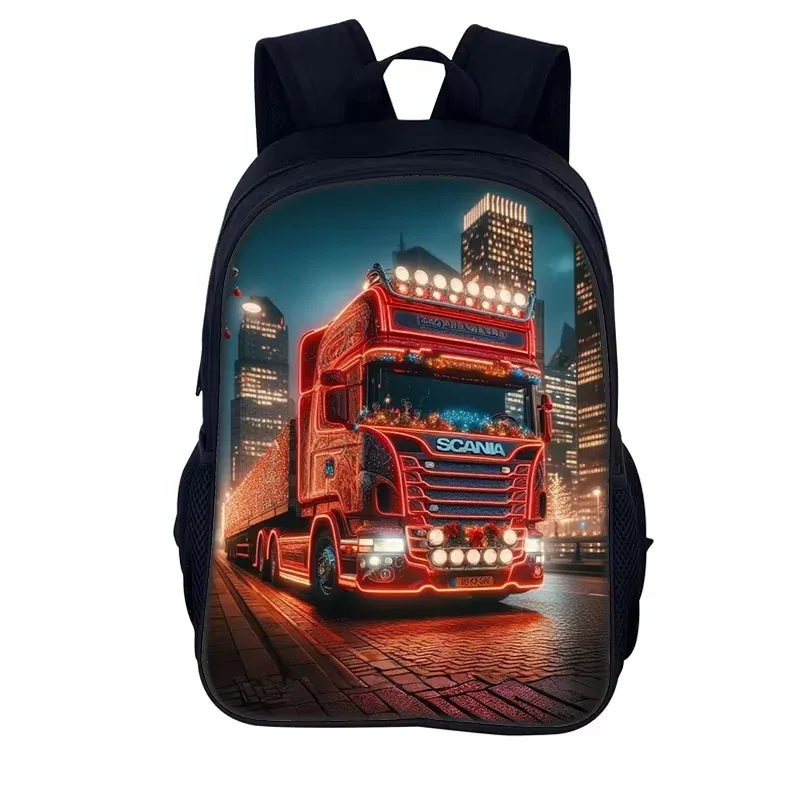 scania-sac à dos avec fermeture éclair pour enfants, sac d'école pour étudiants, sac de livre, ordinateur portable anime, cadeau d'anniversaire mochila, jeu, 40cm, 15.7 pouces