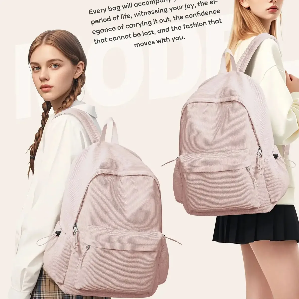 Sac à dos d'école pour adolescents, filles et garçons, pochette d'ordinateur, convient aux voyages universitaires de 15.6 pouces, sac à dos de loisirs Durable pour étudiants à la mode pour femmes