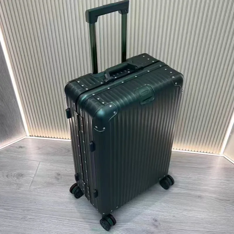 valise en aluminium 20/22/24/26/29 pouces, 100% alliage aluminium-magnésium, valise à roulettes avec serrure à combinaison, bagage cabine
