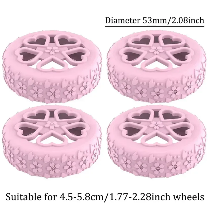 protecteur de roues de bagages en silicone, pièces de valise, essieux, protecteur de roues, réduit l'amortissement du bruit, boîte de chariot, roulettes, couverture 4/8 pièces