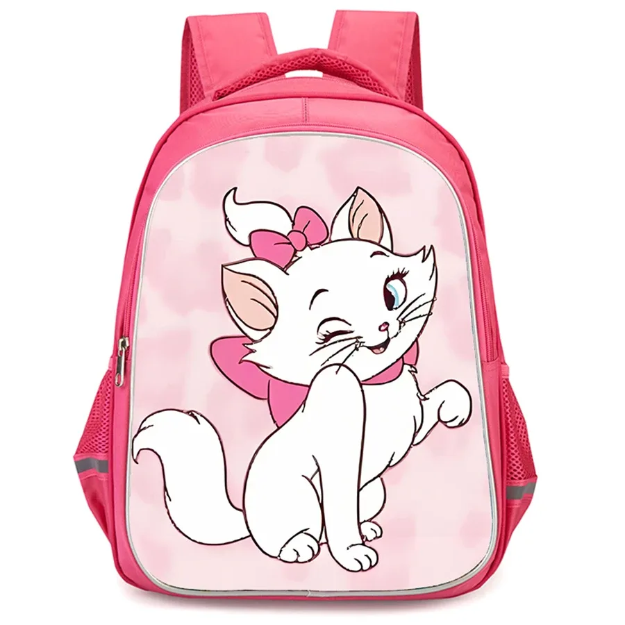 pochettes à double fermeture éclair, motif de dessin animé mma-rie cc-at, unisexe, sac à dos pour enfants de grande capacité de 16 pouces, idéal pour les garçons et les filles âgés de 5 à 10 ans.